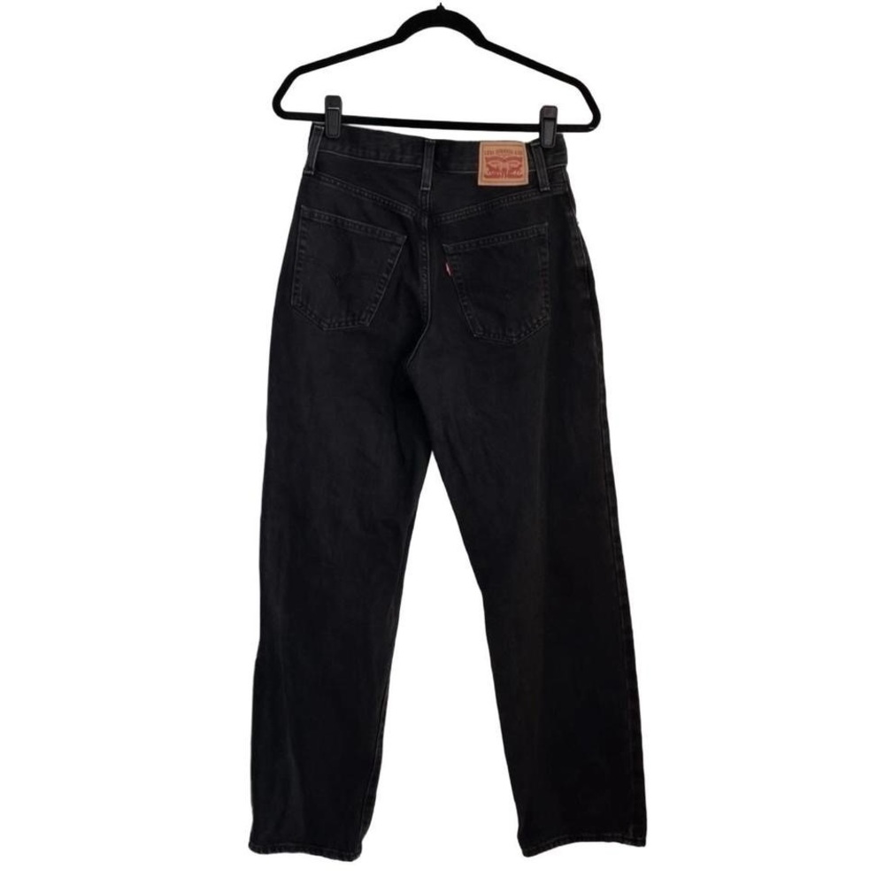 Levi's 94 Black Denim Oversized Straight Leg Fit Jeans Grunge Unisex Style Small